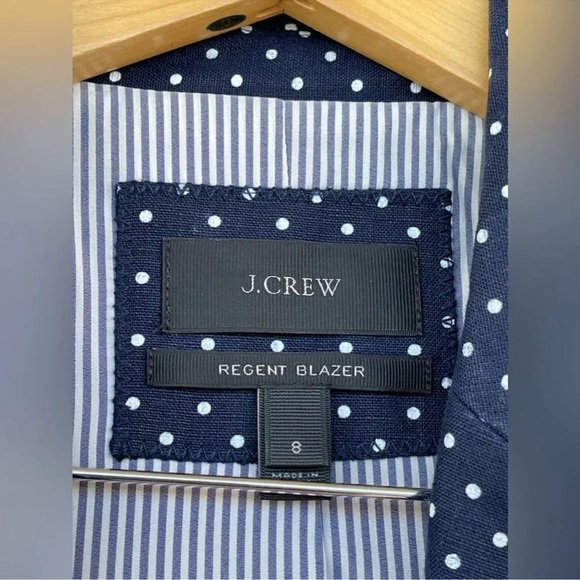 J.Crew Women's Blue Polka-dot Regent Blazer
In Linen size 8 - Picture 8 of 16